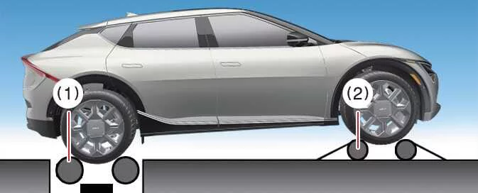 Kia EV6 front seat headrest forward and backward adjustment positions