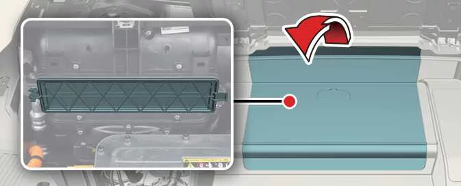 Kia EV6 removing climate control air filter access cover