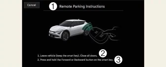 Kia EV6 remote parking operation instructions