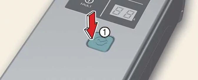 Kia EV6 Type B charger current adjustment control box button
