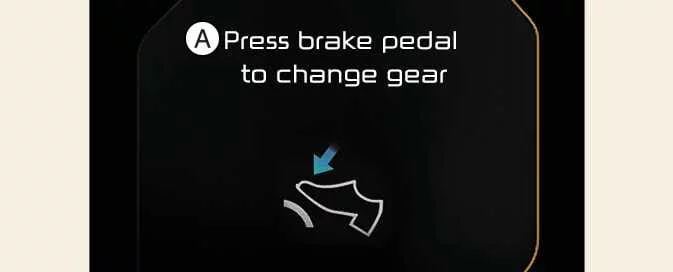 Kia EV6 press brake pedal to change gear warning message