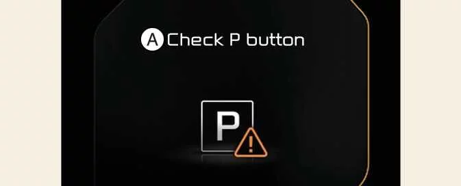 Kia EV6 check P button warning message on dashboard
