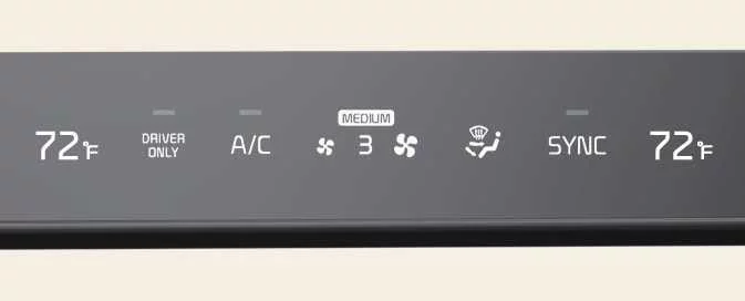 Kia EV6 climate control panel and touch controls