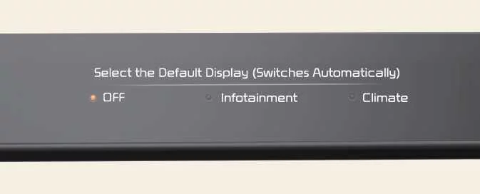 Kia EV6 switchable controller default mode settings