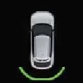 Kia EV6 infotainment parking warning display for medium-range obstacle detection
